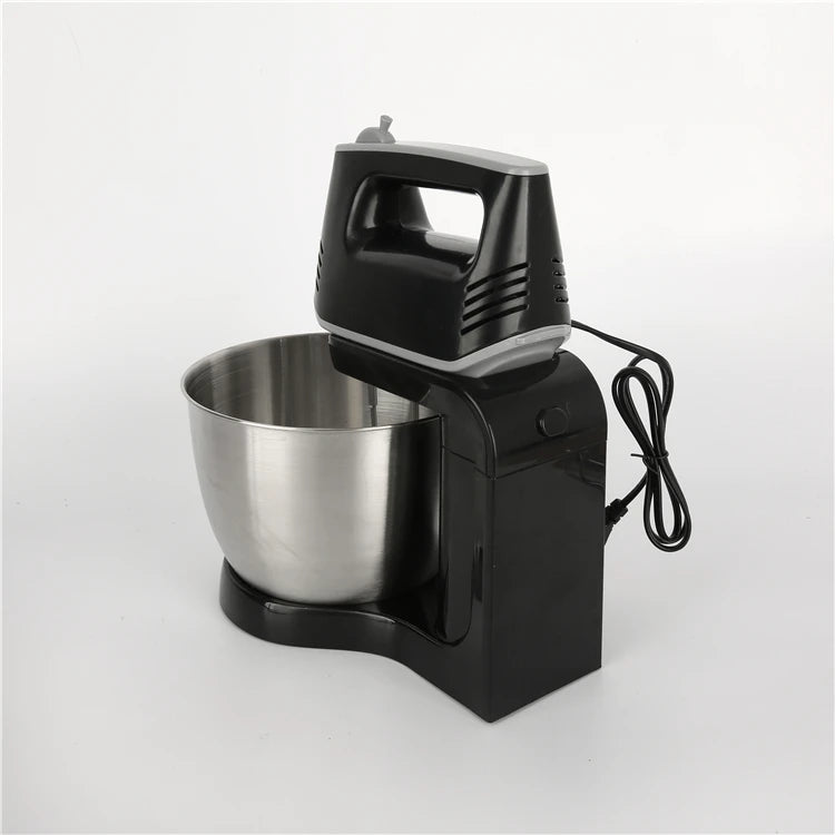 Wholesale Stainless Steel Egg Beater Household Manual Milk Beater 600W Stand Hand Mixer With Mixing Bowl