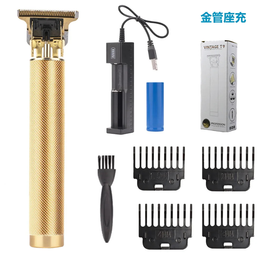 Vintage T9 Charger Electric Cordless Hair Cutting Machine Professional for Men Clipper Hair Trimmer
