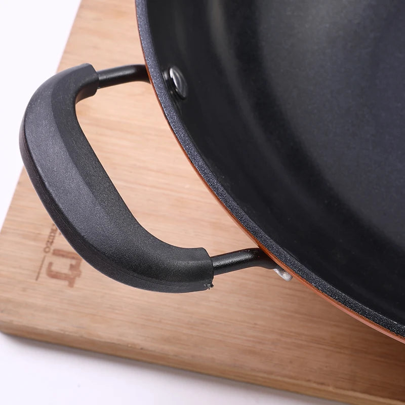 RTS New Product Kitchen Accessories Ceramic Large Cooking Wok Pan Non-Stick Kitchen Restaurant Cooking Pan