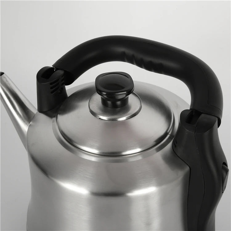 RTS Wholesale Stainless Steel Electric Kettle 4L Big Size Fast Water Boiling Black Color for Household and Hotel Use