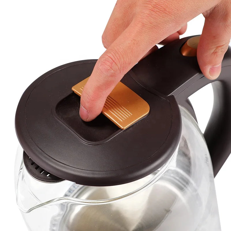 High Quality 2L 360 Degree Rotational Base Kettle Glass Electric Kettle for Household