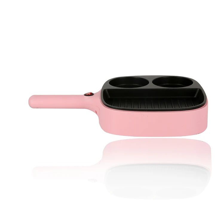 RTS Mini Multi-function Breakfast Machine Home 3-in-1 Electric Griddle Oven Egg Steak Omelette Non-stick Frying Pan