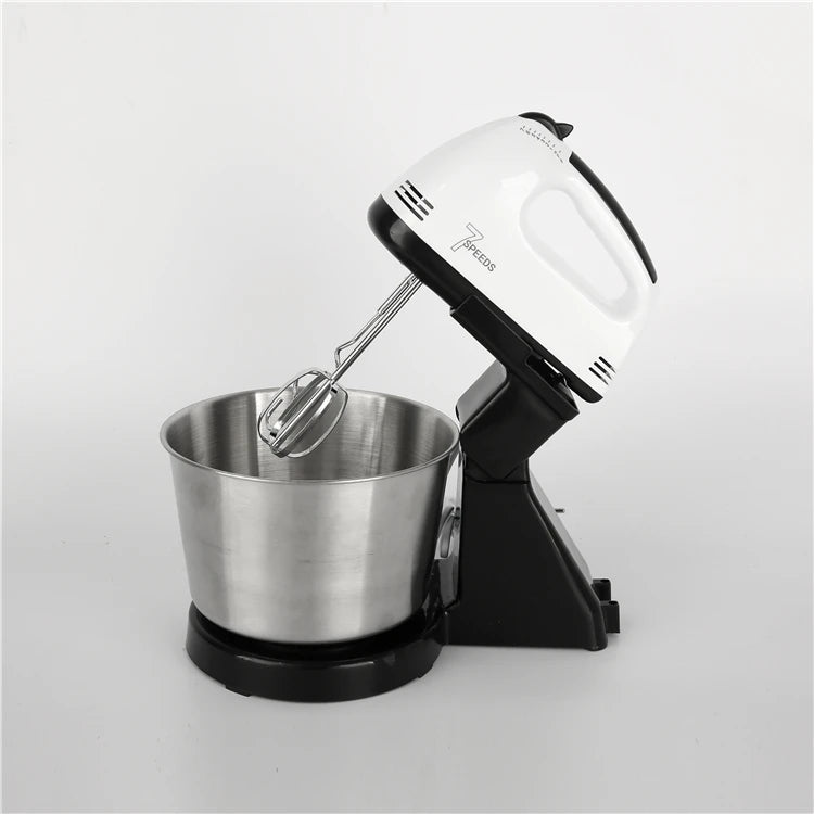 350W Stand Electric Egg Beater Kitchen Electric Cake Food Stand Mixer Hand Blender Machines With Stainless Steel Bowl