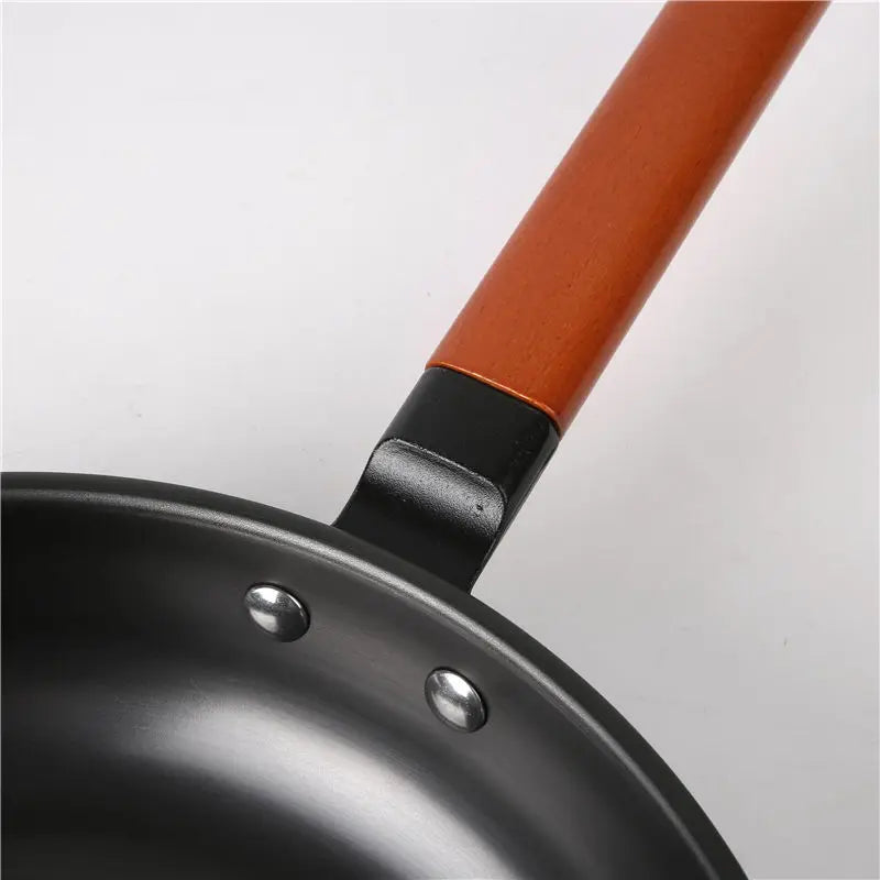 Black Stainless Steel Fry Pans Nonstick Coating Iron Cookware Set Wok Pan Multi Functional Cooking Sets With Glass Cover