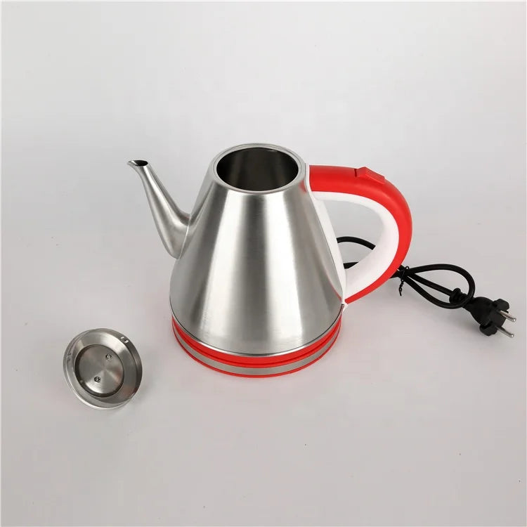 RTS Hot Sell 1500W Stainless Steel Electric Kettle 1.5L Vintage Style Gooseneck Electric Kettles