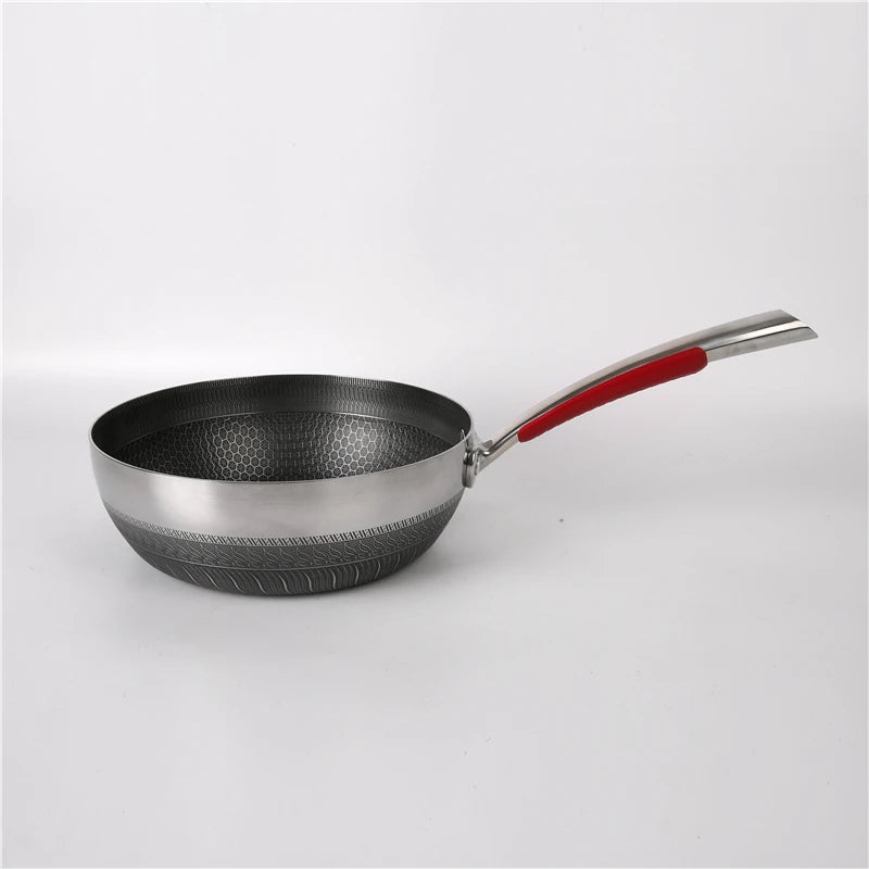 Hot Sale Cookware 24/26/28/30cm Nonstick Stainless Steel Honeycomb Frying Pan Kitchen Fry Pans