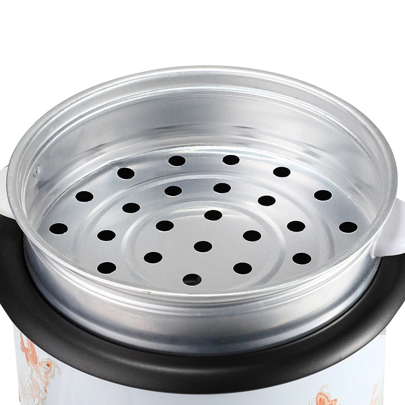 RTS Wholesale Electric Rice Cooker White Mini 2L/3L/4L/5L/6L Multi-Function with Floral Printing for Household Use