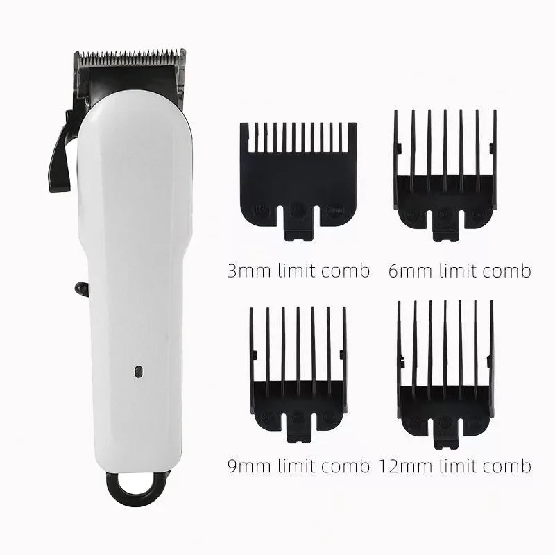 Professional Stainless Blade Hair Clipper Led Display All Metal Barber Machine Usb Rechargeable Electric Hair Trimmer