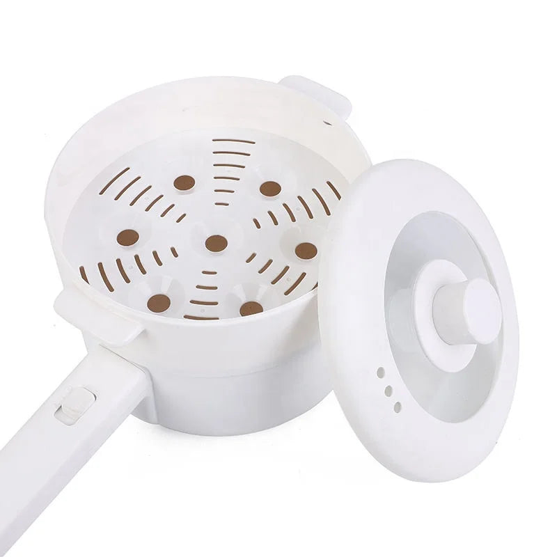 700W 1.8L 220V 18CM Mini Food Noodle Soup Travel Portable Pot Electric Multi Cooking Pot with Steamers
