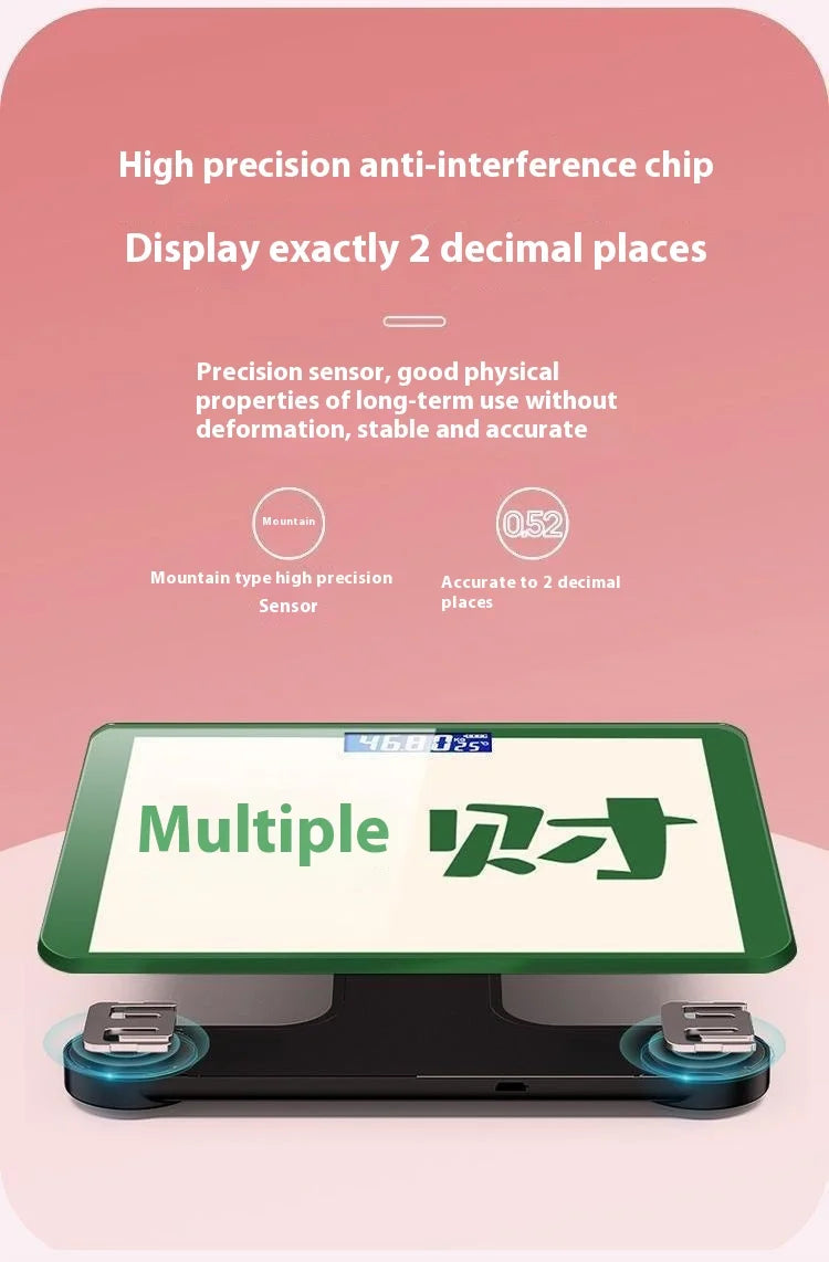 Accurate Cute USB Rechargeable Electronic Body Scale for Household Use for Weight Loss & Plastic Health Monitoring Dormitories