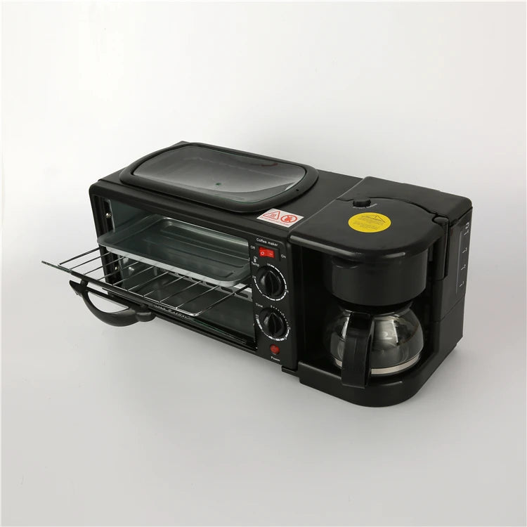 RTS Breakfast Maker Sandwich Machine Egg Frying Pan Meat Roaster Make Coffee 3 in 1 Multifunction Breakfast Machine