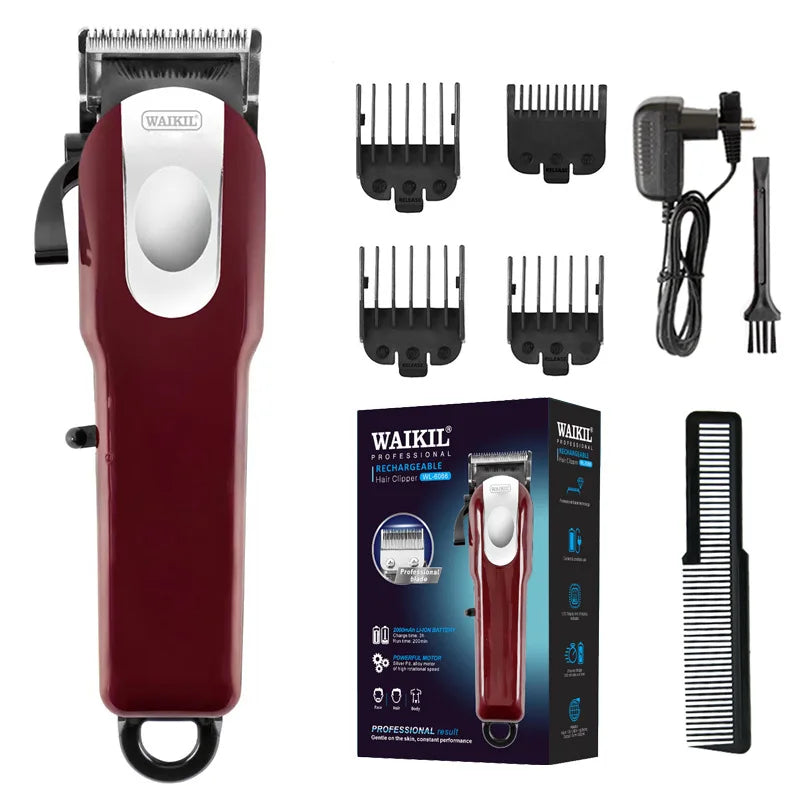 Professional Stainless Blade Hair Clipper Led Display All Metal Barber Machine Usb Rechargeable Electric Hair Trimmer
