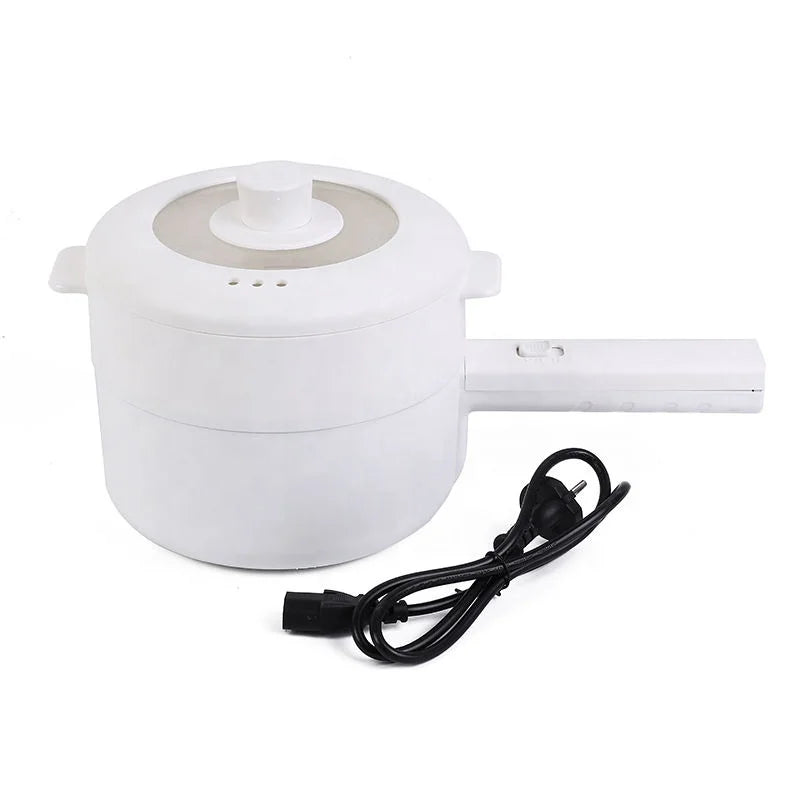 700W 1.8L 220V 18CM Mini Food Noodle Soup Travel Portable Pot Electric Multi Cooking Pot with Steamers
