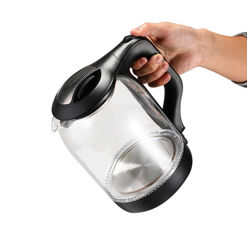 2L Washable Boil-Dry Protection Transparent Glass Electric Kettle Home Kitchen Appliance