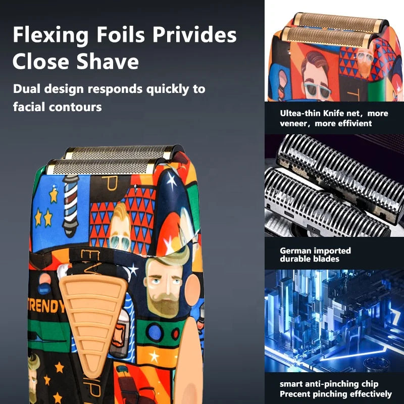 New Design Graffiti Body Strong Power Colorful Graffiti Body Beard Trimmer Shavers