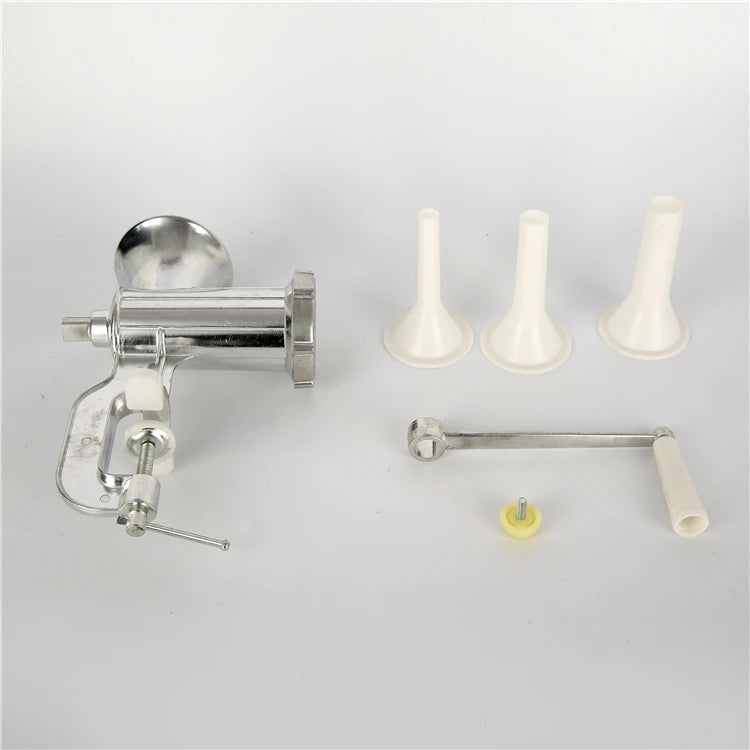 Household Stand Food Mixer Stainless Steel Manual Meat Grinder Sausage Filling Machine With Sausage Making Tool