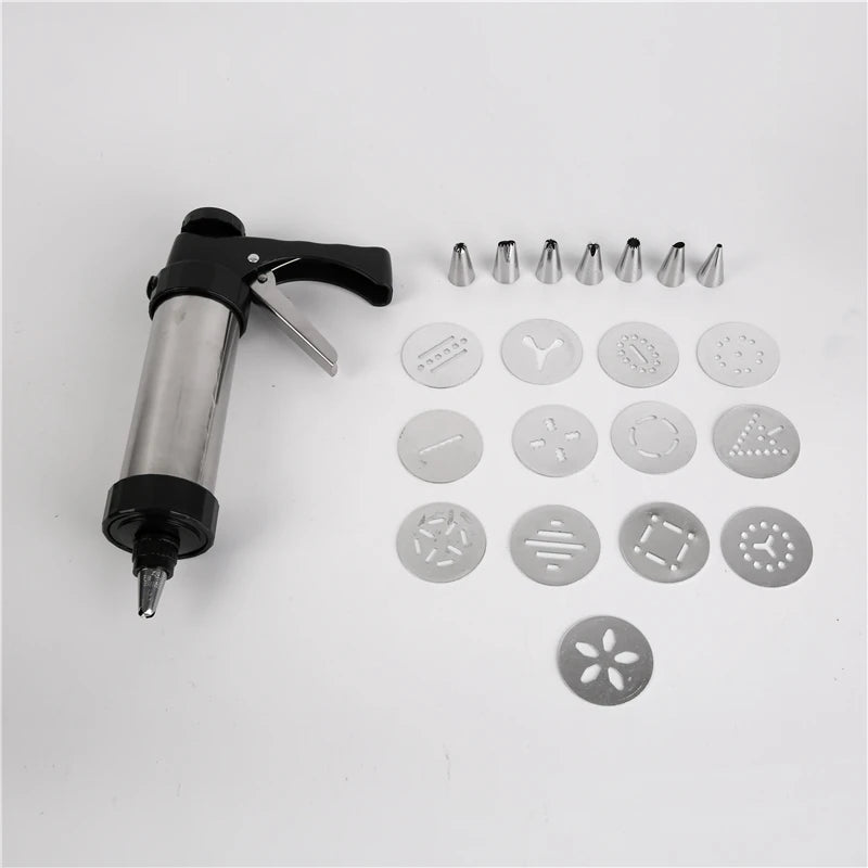Household Kitchen Tool Piping Nozzles Biscuit Maker Pastry Piping Nozzles Cookie Press Kit Biscuit Maker Cookie Gun
