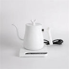 RTS 1.2L White Mini Stainless Steel Electric Kettle Gooseneck Pour Over for Tea and Coffee for Household Use