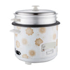 RTS Wholesale White Printing Flower Rice Cooker 2L 400W 220V Keep Warm Rice Cooker With Steamer