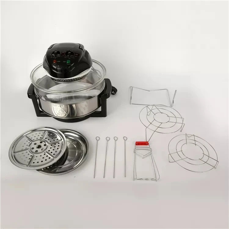 20L Household Multifunctional Electric Fryer French Fries Machine Smart Glass Visualization Lightwave Oven