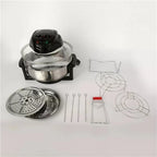 20L Household Multifunctional Electric Fryer French Fries Machine Smart Glass Visualization Lightwave Oven