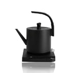 1L Portable Tea Coffee Pot Stainless Steel Retro Gooseneck Electric Pour-Over Kettle Black Electric Kettle