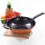 RTS New Product Kitchen Accessories Ceramic Large Cooking Wok Pan Non-Stick Kitchen Restaurant Cooking Pan