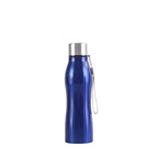 Manufacturer 750ml 1L Single Layer Stainless Steel Portable Solid Color Gourd-Shaped Outdoor Sports Bottle with String