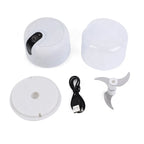 RTS 250ml USB 52CM Hand Manual Pull Cord Vegetable Kitchen Accessories Ground Meat Eggbeater Mini Garlic Blender