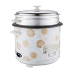 Wholesale White Printing Flower Rice Cooker 2L 400W 220V Keep Warm Rice Cooker With Steamer