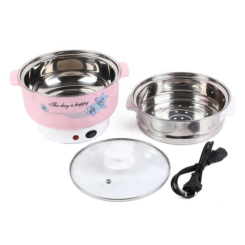 800W 20/22cm 220V 100cm High Quality Low Price Stew Pot Hot Sales Stainless Steel Electric Steam Cooking Pot