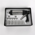 RTS Diy Biscuits Cookie Press Gun Kit Stainless Steel 13 Cookie Mold Discs 8 Piping Nozzles Churros Maker Machine Set Tool Kit