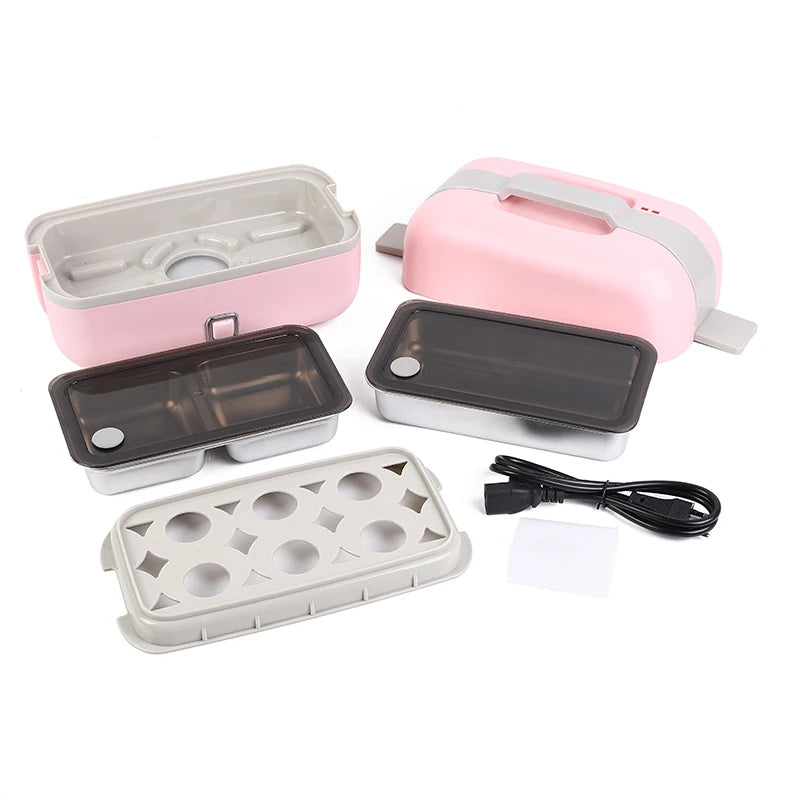 230W 220V 304 Steel Inner Single Layer Lunch Box Portable Food Grade Kids Bento Food Storage Container