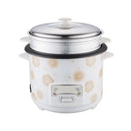 RTS Wholesale White Printing Flower Rice Cooker 2L 400W 220V Keep Warm Rice Cooker With Steamer