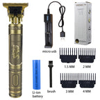 Wholesale Rechargeable Cordless Hair Trimmer Haircut Grooming Kit T9 Professional Mens Hair Clippers