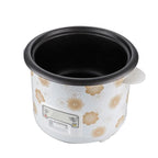 RTS Wholesale White Printing Flower Rice Cooker 2L 400W 220V Keep Warm Rice Cooker With Steamer