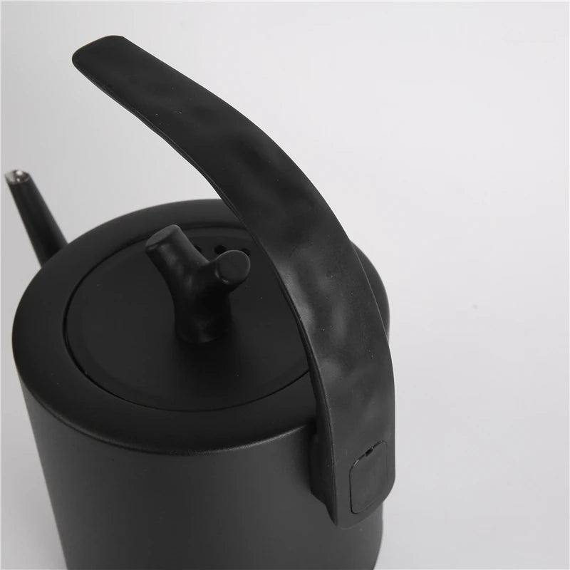 RTS 1L Portable Gooseneck Electric Pour-Over Kettle Stainless Steel Retro Design for Home or Hotel Use Black Electric Kettle