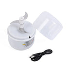 RTS 250ml USB 52CM Hand Manual Pull Cord Vegetable Kitchen Accessories Ground Meat Eggbeater Mini Garlic Blender
