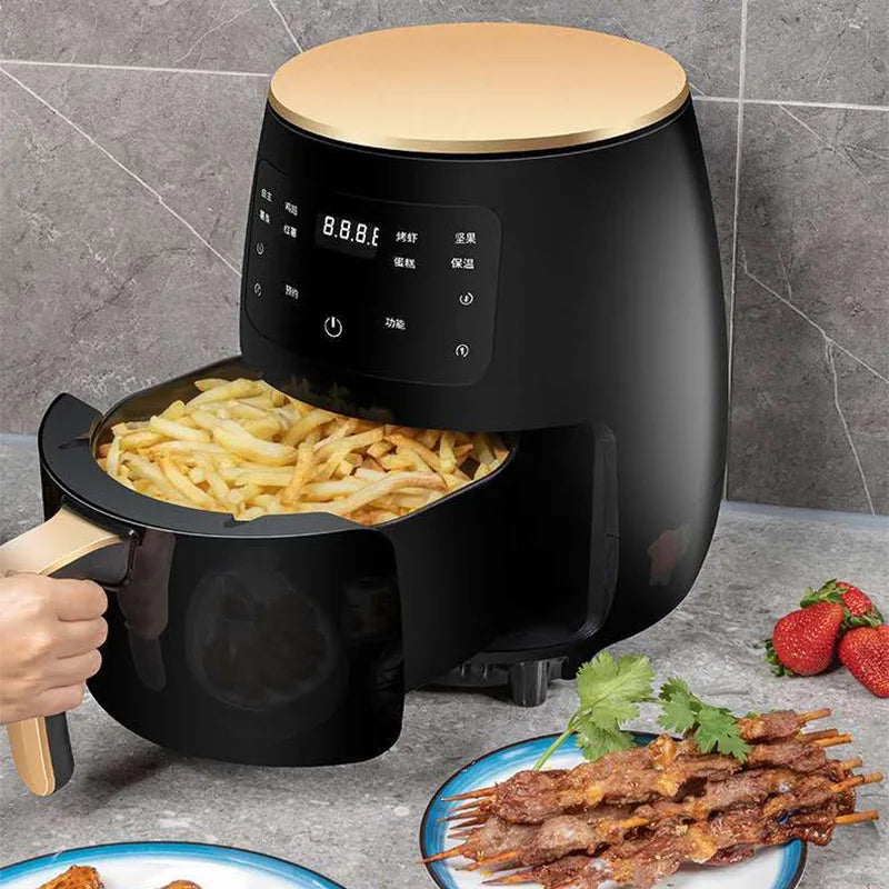 4.5L Large Capacity Air Fryer Digital Display Air Deep Fryer Smart Touch Screen French Fries Machine