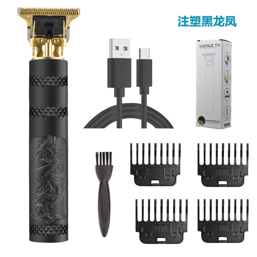 Vintage T9 Charger Electric Cordless Hair Cutting Machine Professional for Men Clipper Hair Trimmer