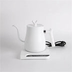 1.2L Gooseneck Electric Coffee Kettle White Mini Stainless Steel Pour Over Tea Electric Kettle