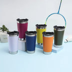 Reusable Vaccum Glass 502ml Thermal Beer Glass Cup Keep Cold Copo Termico With Lid and Opener