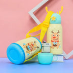 Cute Cartoon Portable Outside Children 316 Stainless Steel Vacuum Flask 500ml School Water Bottle for Kids With Straw