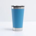 Reusable Vaccum Glass 502ml Thermal Beer Glass Cup Keep Cold Copo Termico With Lid and Opener