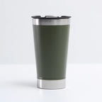 Reusable Vaccum Glass 502ml Thermal Beer Glass Cup Keep Cold Copo Termico With Lid and Opener