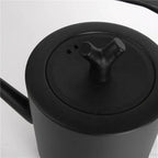 1L Portable Tea Coffee Pot Stainless Steel Retro Gooseneck Electric Pour-Over Kettle Black Electric Kettle