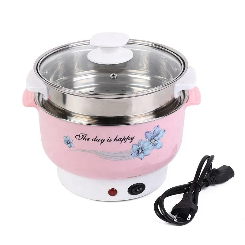 800W 20/22cm 220V 100cm High Quality Low Price Stew Pot Hot Sales Stainless Steel Electric Steam Cooking Pot