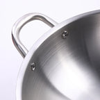 RTS High Quality Five-layer Steel Frying Pan Non Stick Stainless Steel Chinese Frying Wok Pan