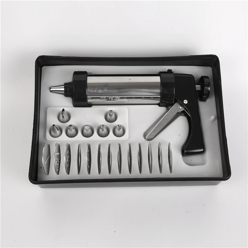 Household Kitchen Tool Piping Nozzles Biscuit Maker Pastry Piping Nozzles Cookie Press Kit Biscuit Maker Cookie Gun
