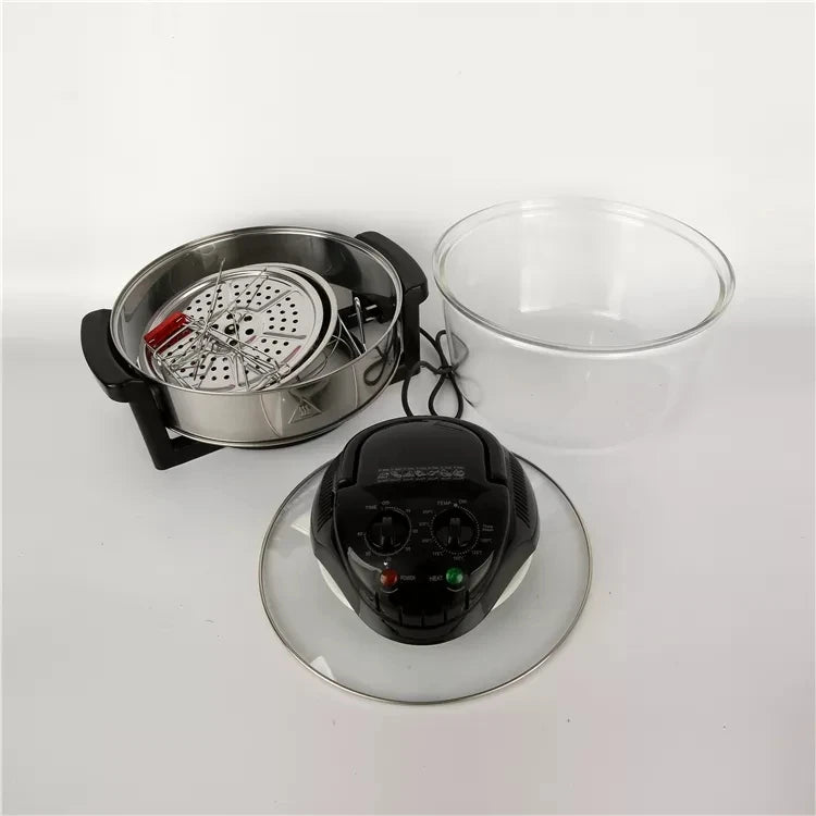 20L Household Multifunctional Electric Fryer French Fries Machine Smart Glass Visualization Lightwave Oven